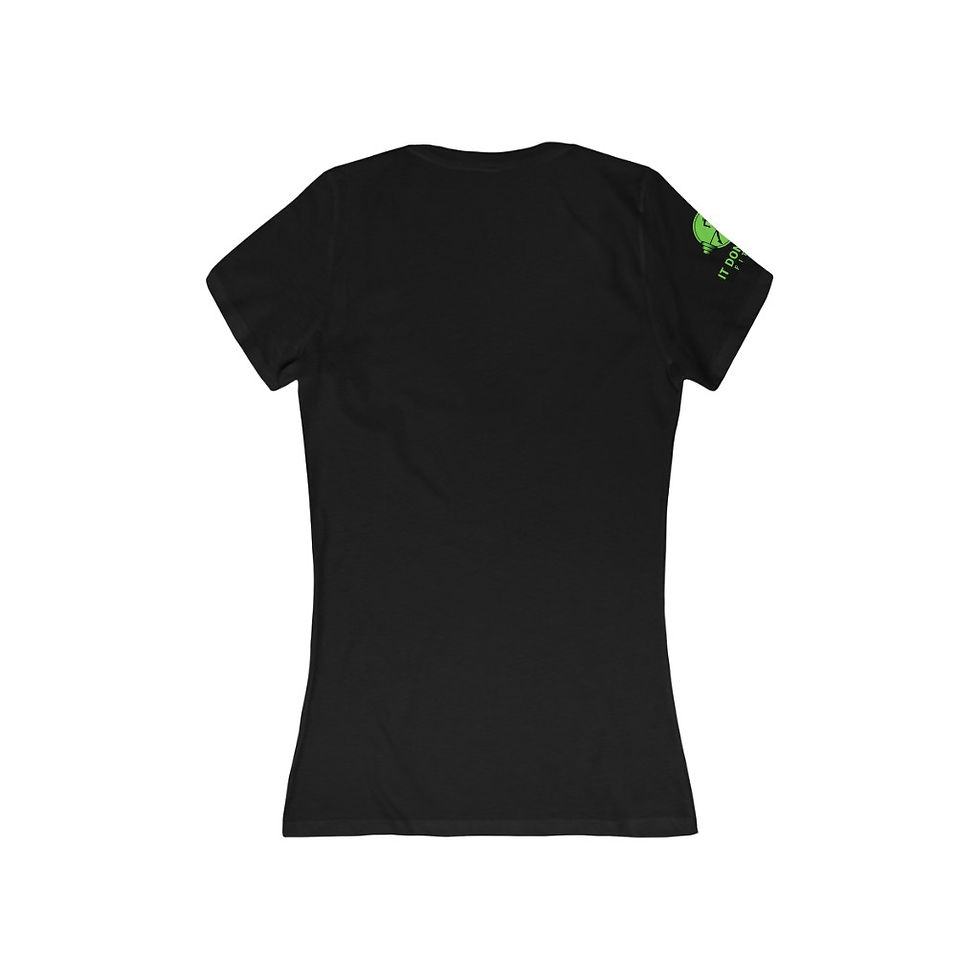 Thumbnail: Women's Jersey Short Sleeve Deep V-Neck Tee