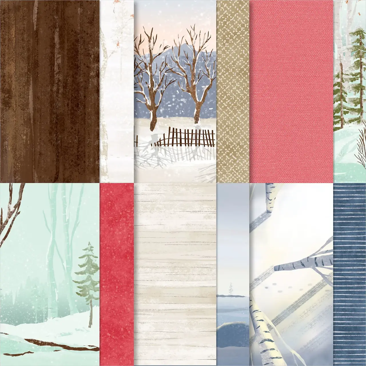 Papiers paysage en carriole