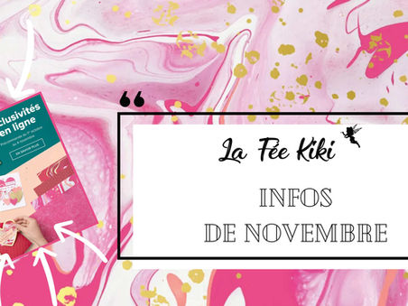 Les Infos scrap du mois de Novembre, Exclusivités Stampin'Up! Et ateliers scrap