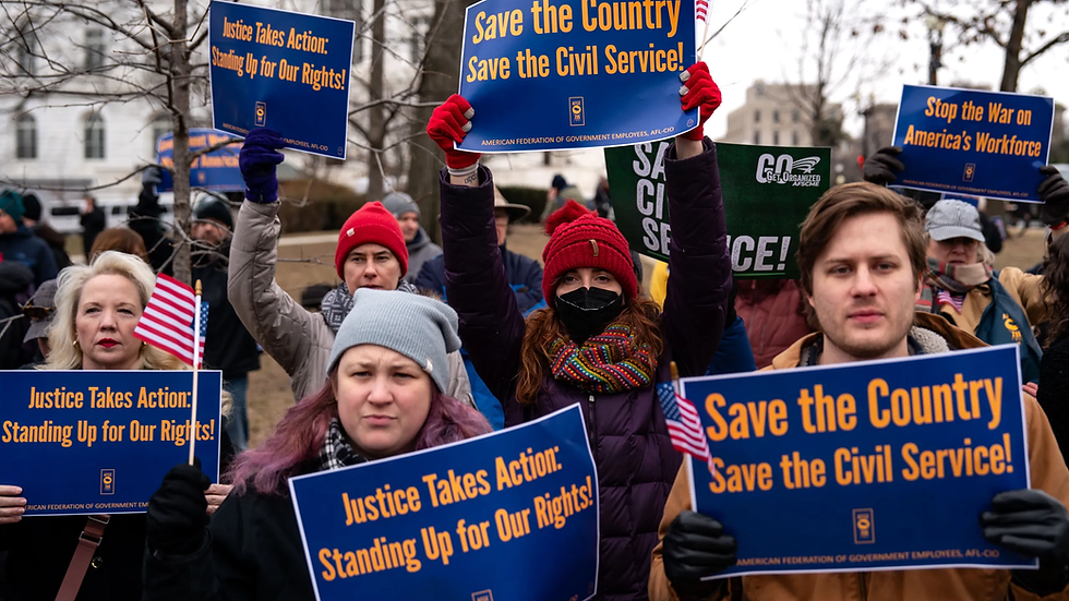 Federal workers layoffs. images. Getty images.