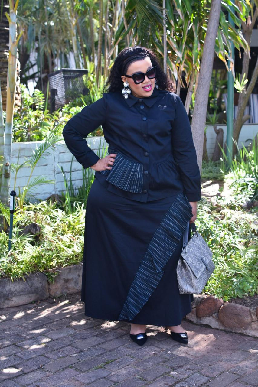 The Onyx Origami Peplum Set