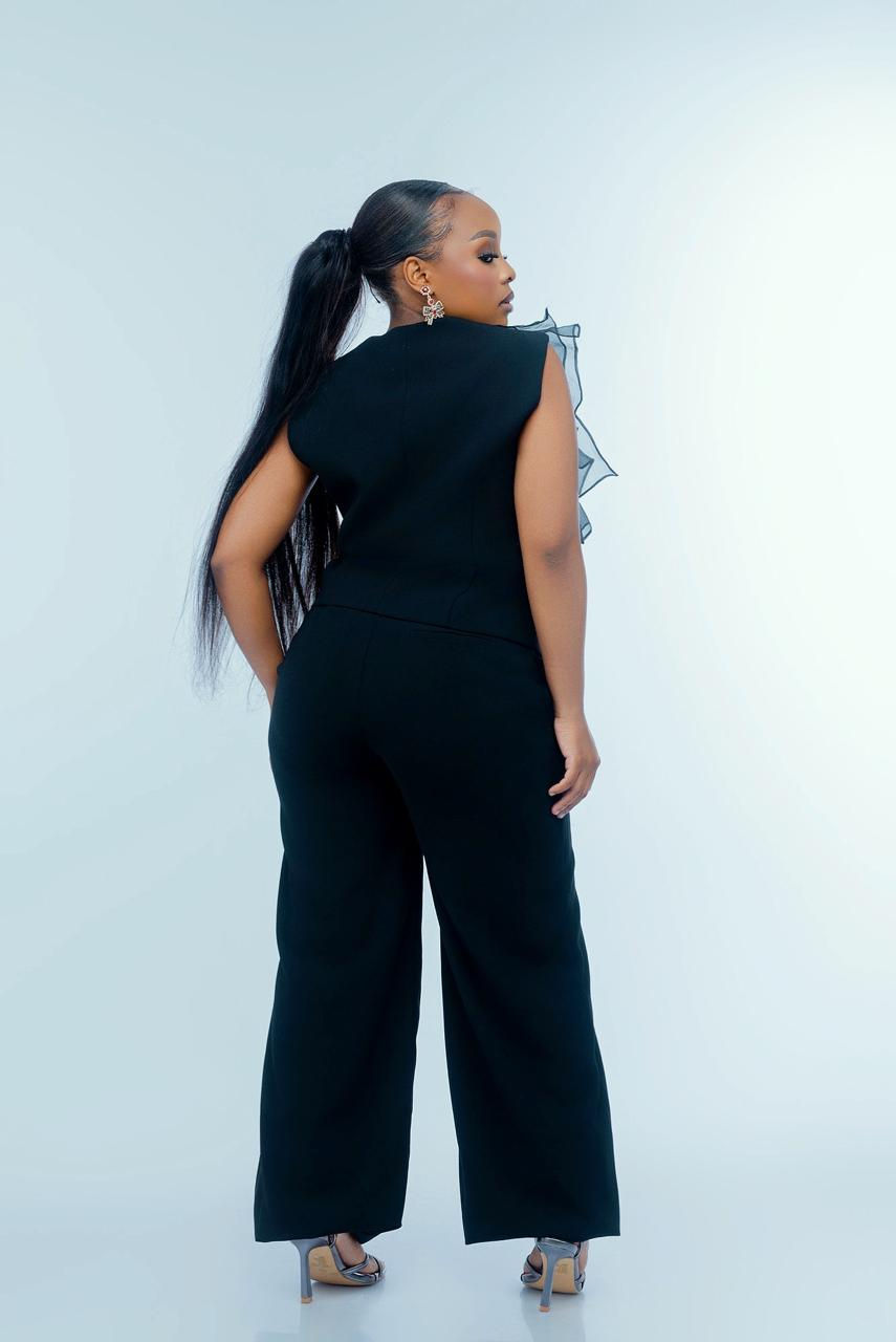 Thumbnail: The Noir Organza Peplum Set