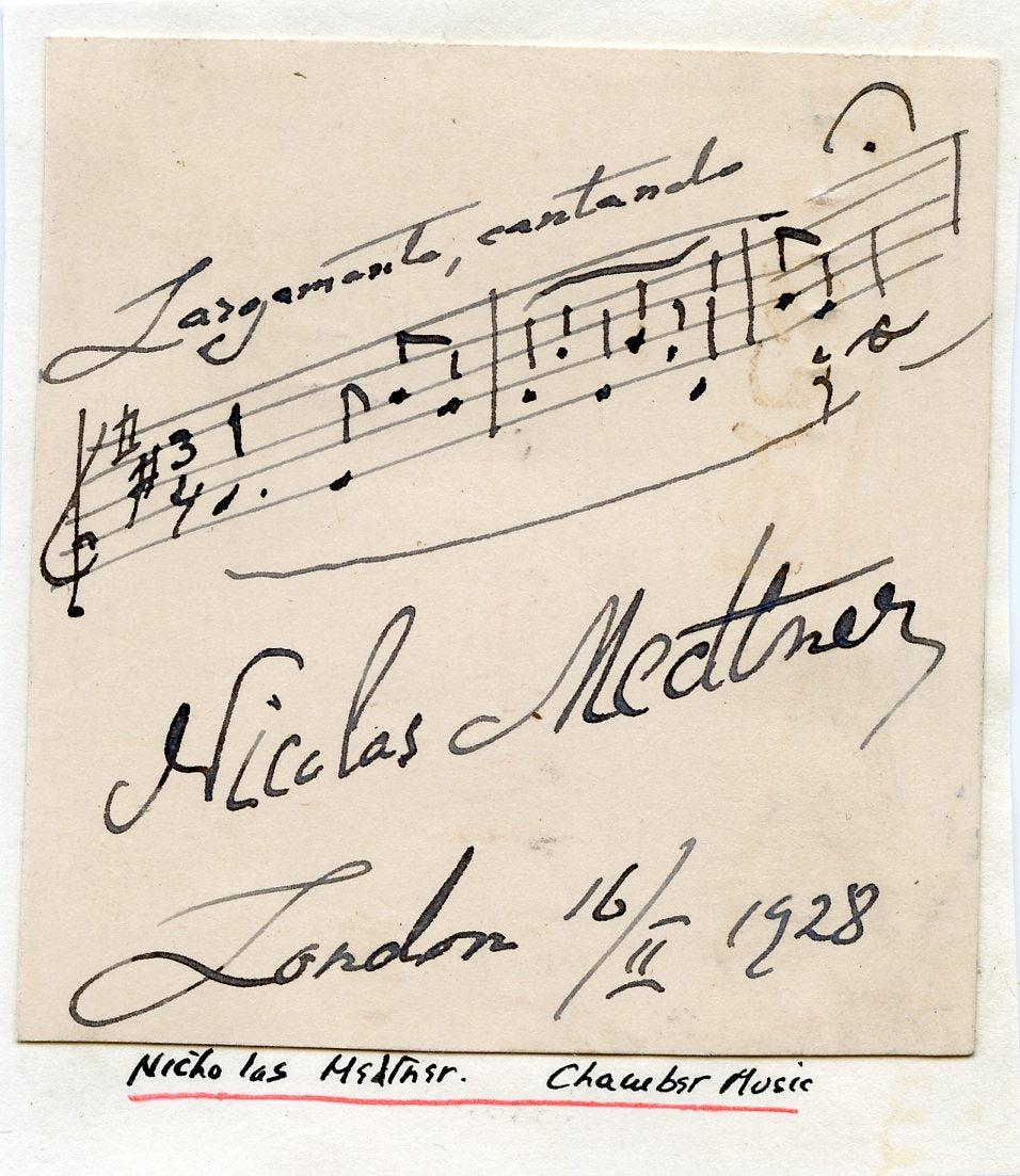 Manuscript of Fairy Tale, Op. 34, No. 1, "The Magic Violin"