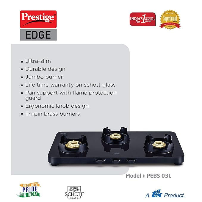 Prestige EDGE GAS STOVE PEBS 03 3B Gas Stove
