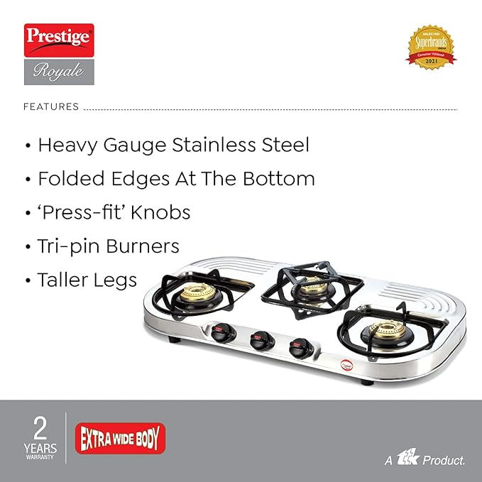 Prestige Duplex 3I DGS Gas Stove