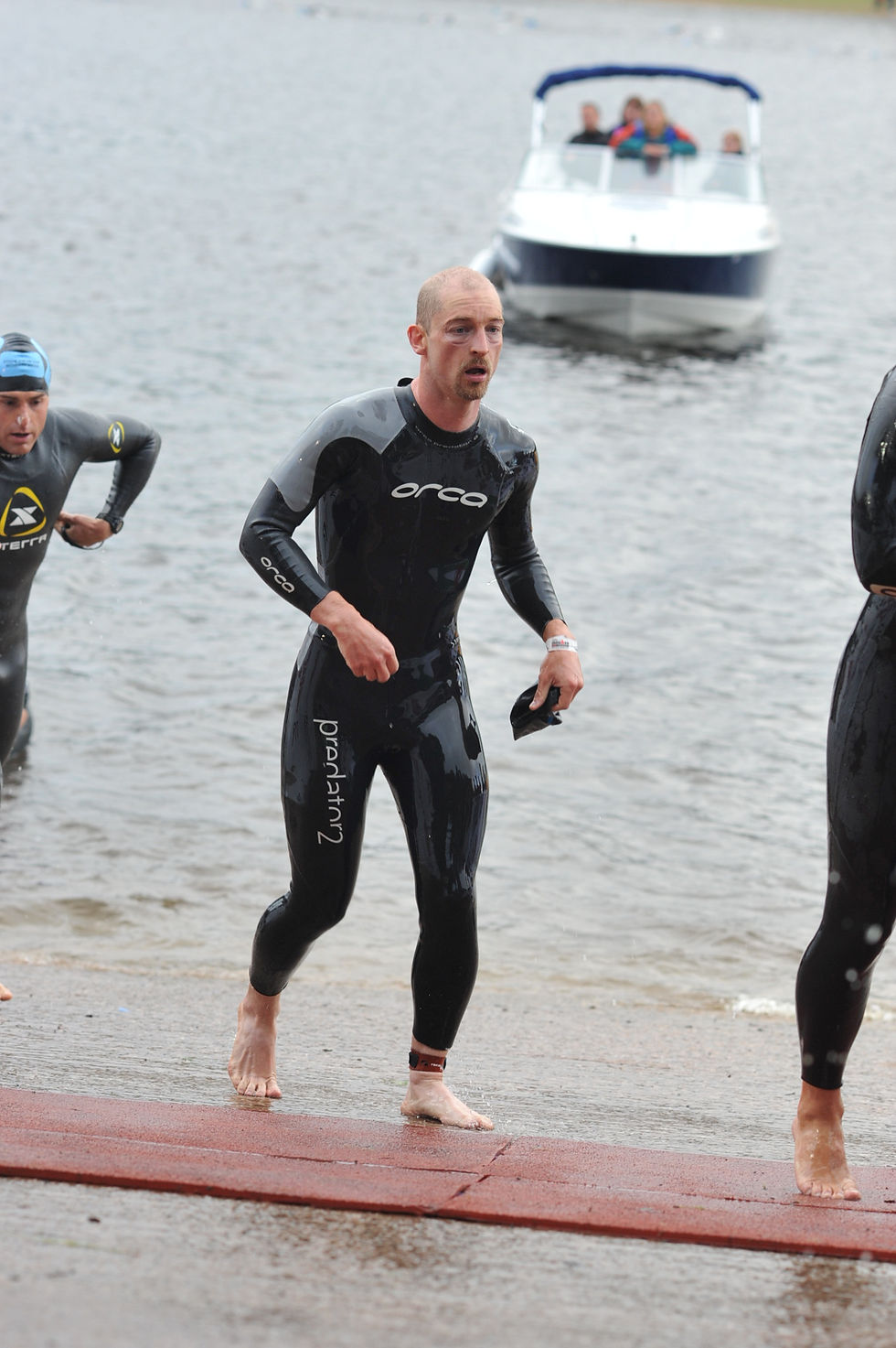 Exiting the water