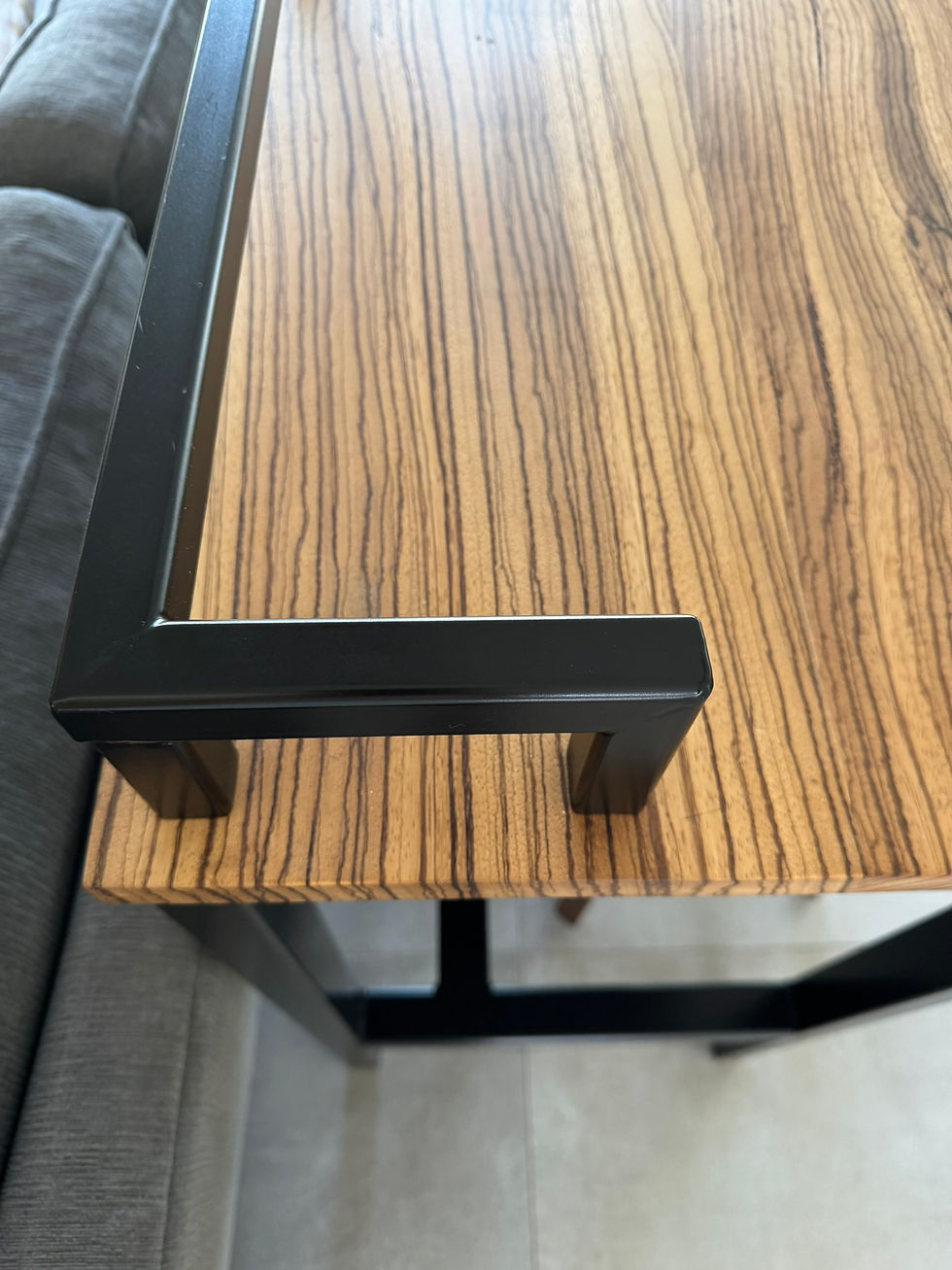 Thumbnail: Zebra Wood Bar Top Table