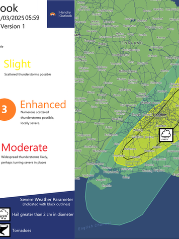 Convective Outlook Issued: Slight risk 23/03/2025 06:00 - 24/03/2025 05:59