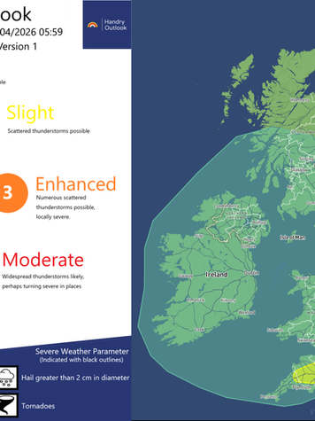Convective Outlook Issued: Slight risk 12/04/2026 06:00 - 13/04/2026 05:59