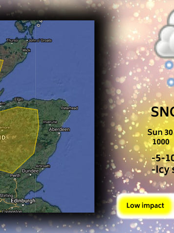 Yellow weather impact issued: 🌨️SNOW🌨️and ICE
30/01/22 1000- 01/02/22 0000