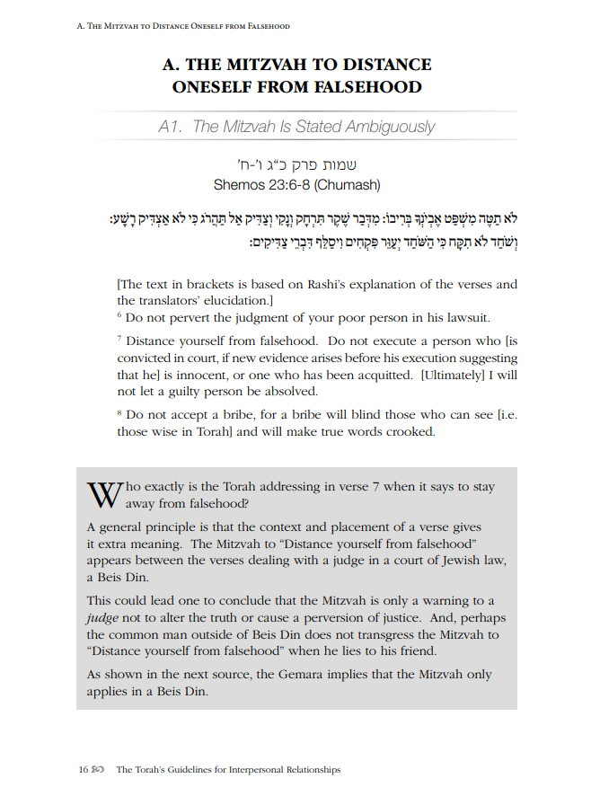 Thumbnail: Torah's Guidelines for Interpersonal Relationships: Volume Two - Truth & Honesty