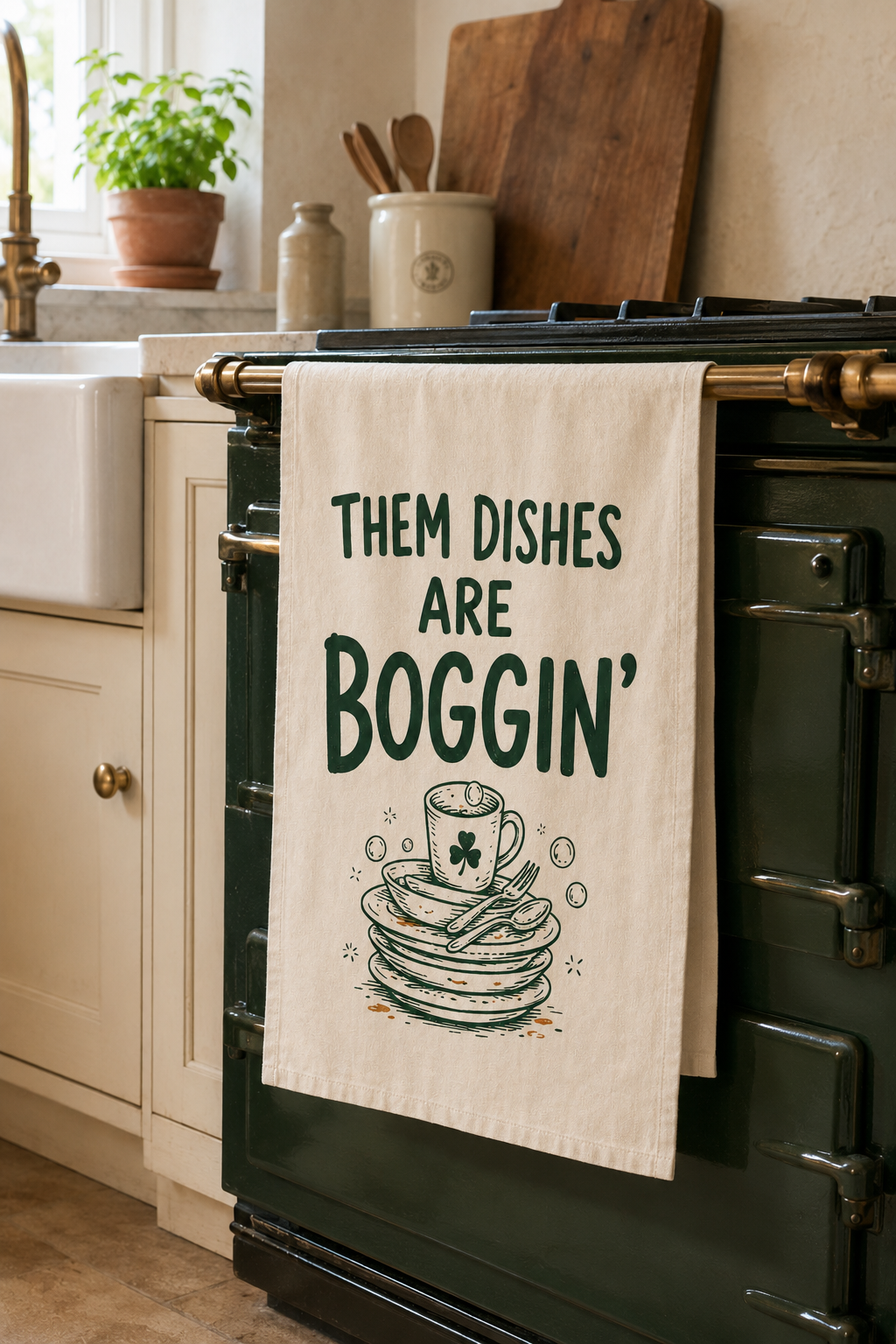 Boggin' Dishes Tea Towel