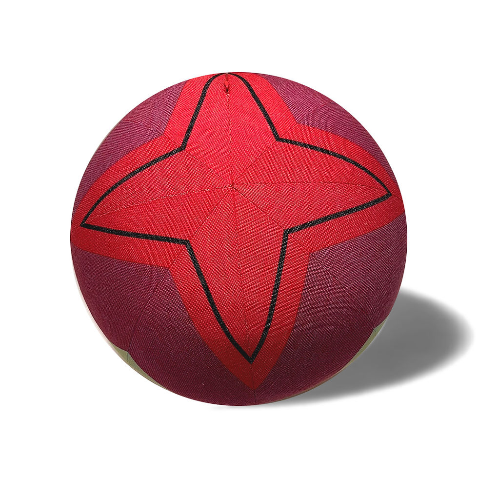 Red Black Plum Green Pillow Ball