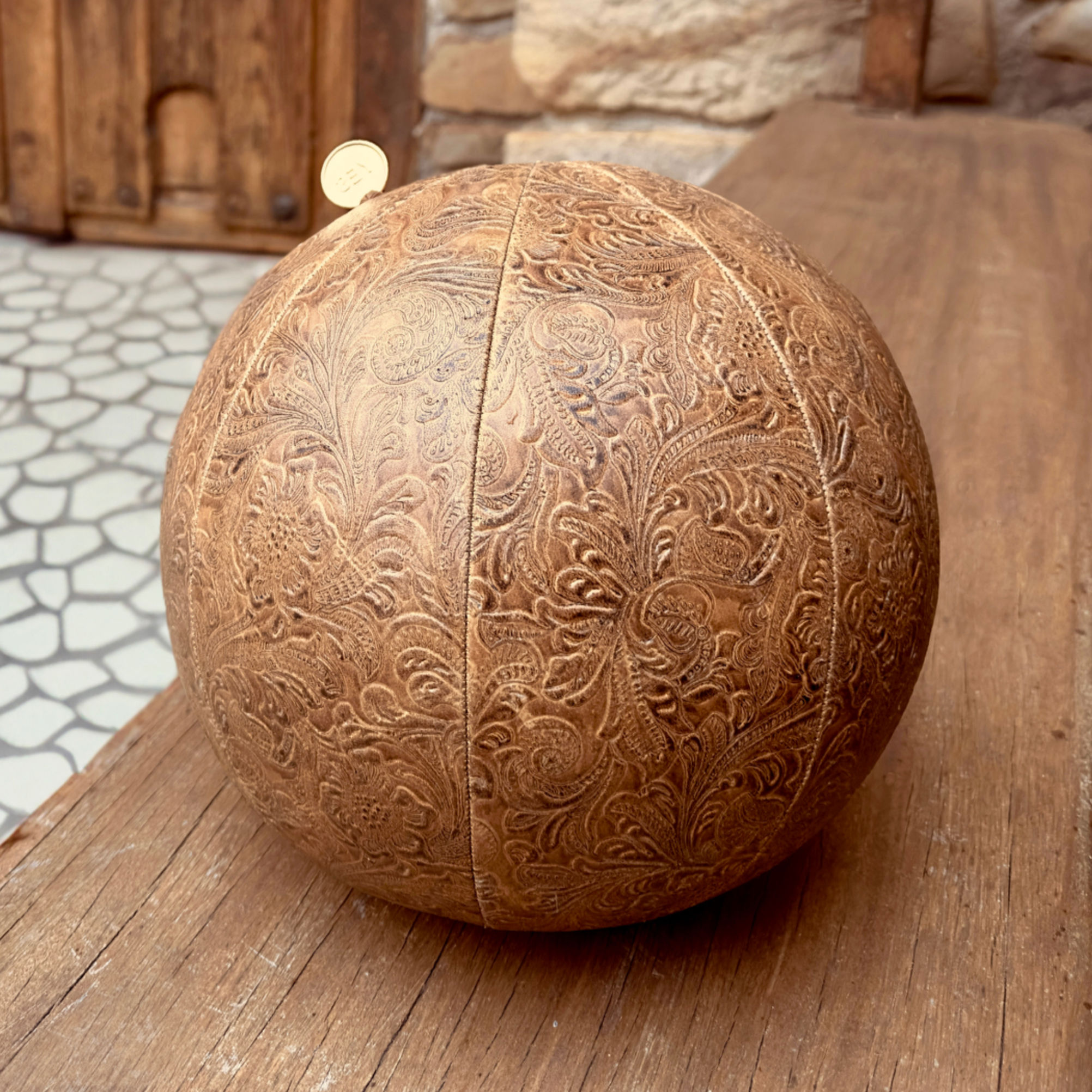 Spanish Leather Pillow Ball