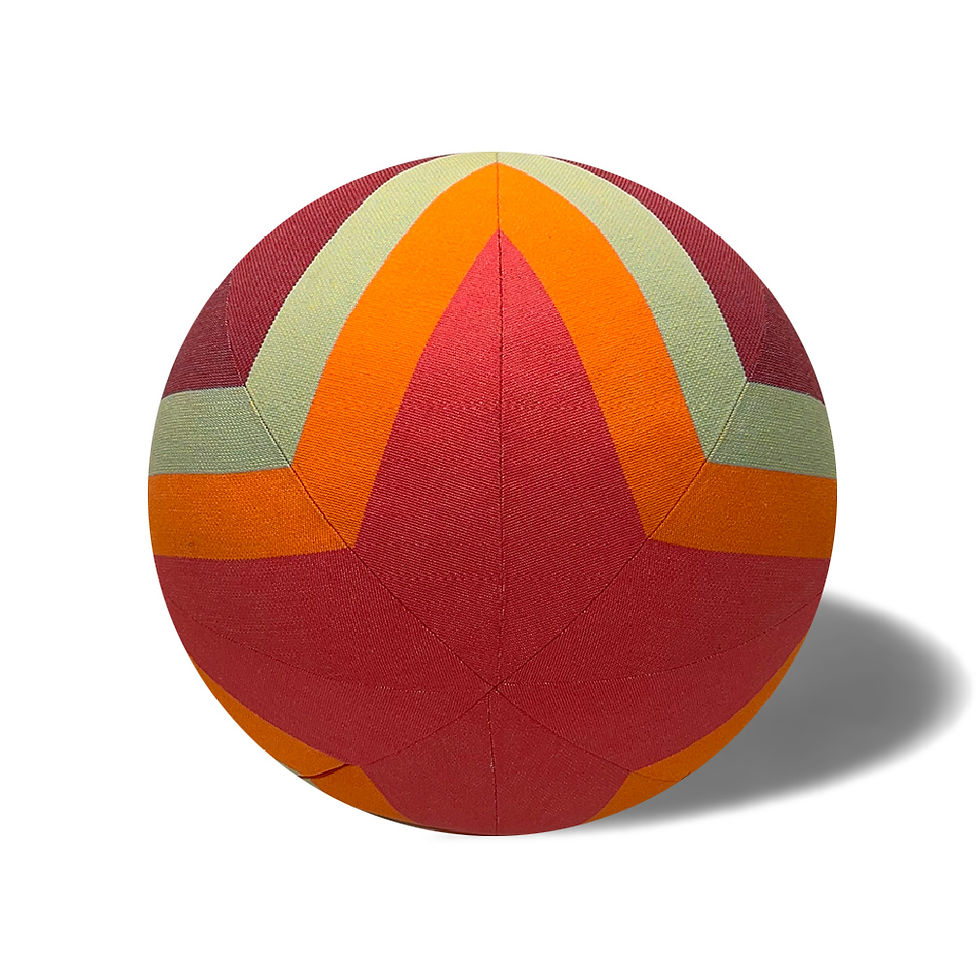 Thumbnail: Red Black Plum Green Pillow Ball