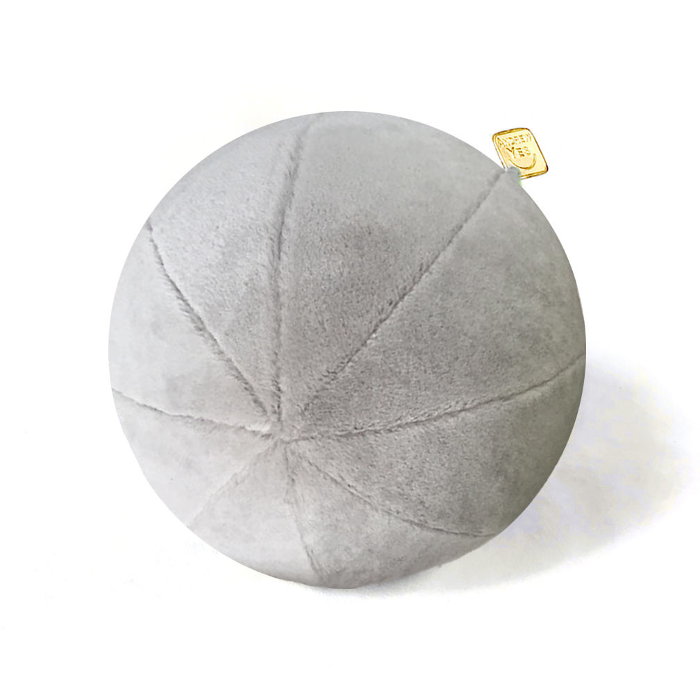 Mohair Velvet Grey Pillow Ball
