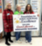 Foundation Board Member Connie Johnson; Campus Finance Specialist, Leslie House; GT Teacher and Grant Honoree, Jennifer Friend-Kerr of Hilton Head Island School for Creative Arts