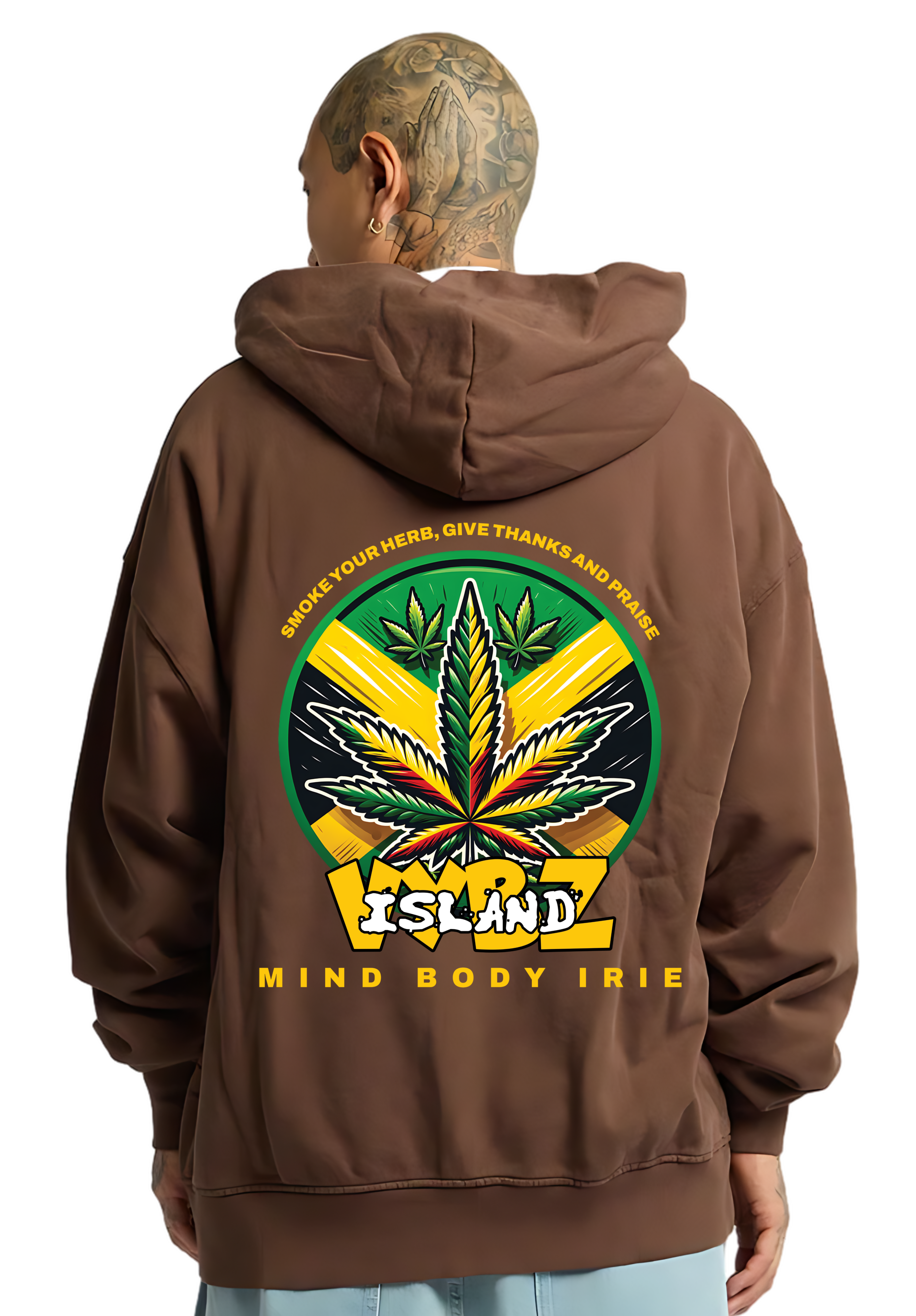 ISLAND VYBZ JA GANJA ZIP UP HOODIES