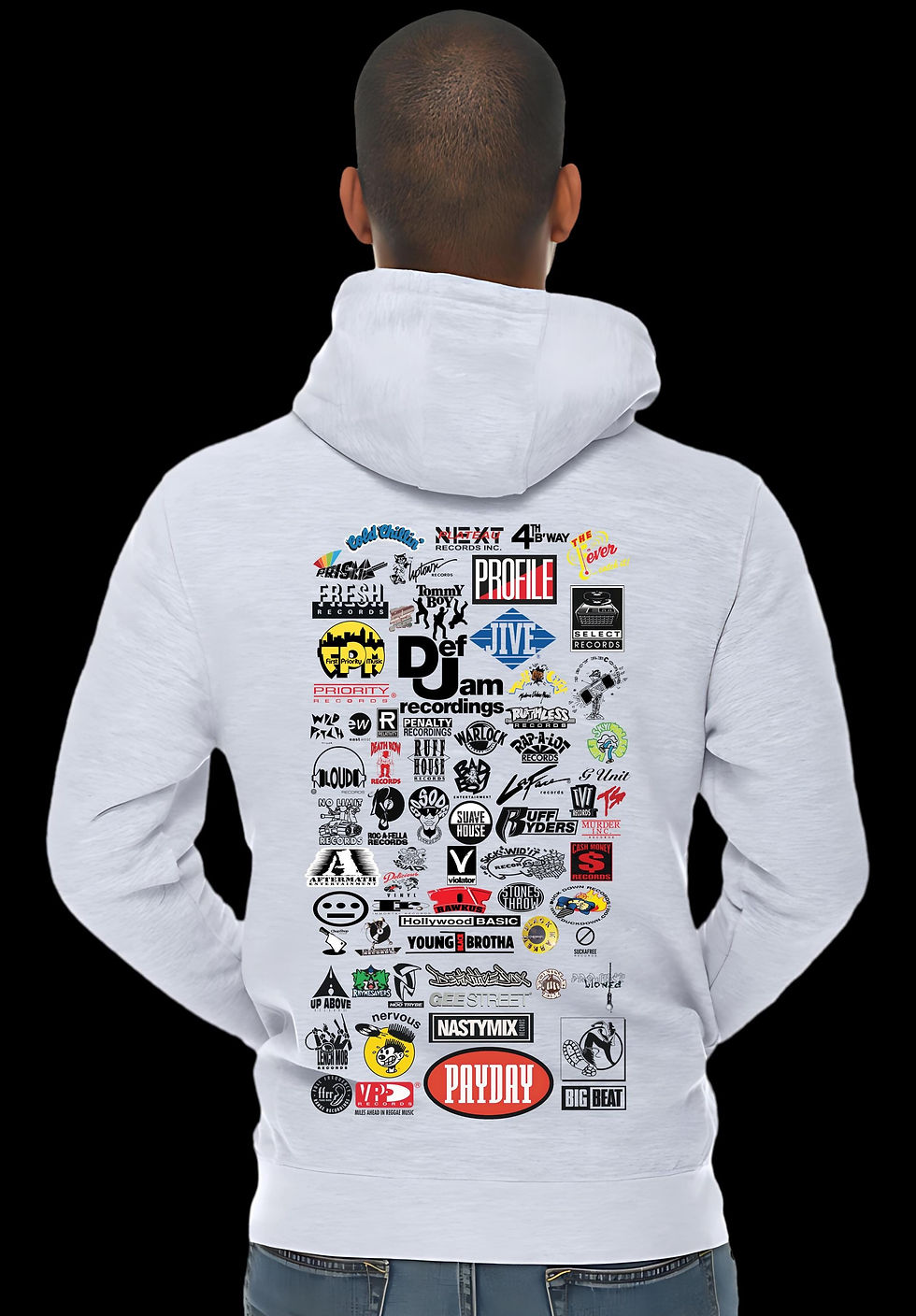 Thumbnail: Vintage Slang Hip Hop Labels Zipup Hoodies
