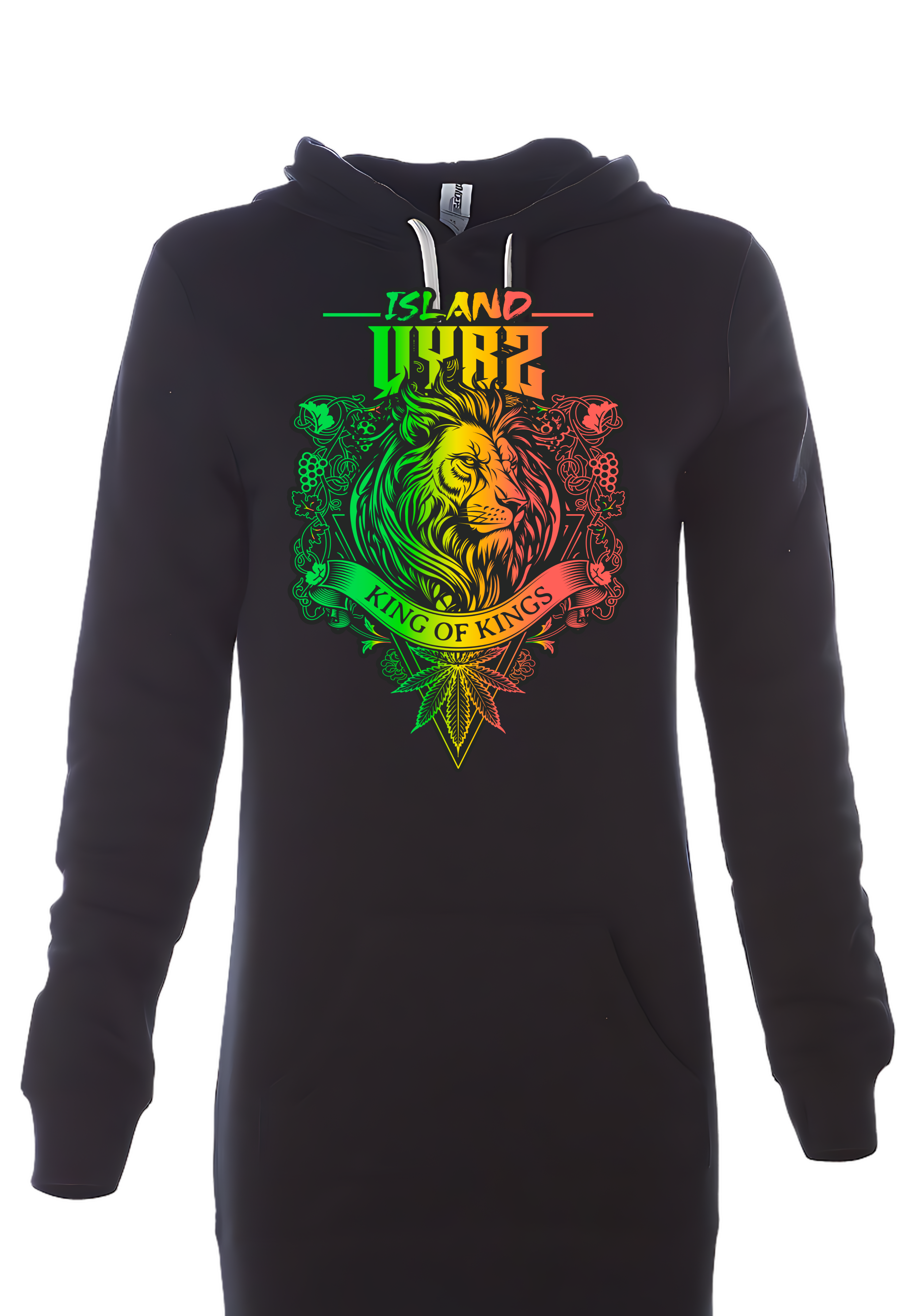 ISLAND VYBZ KING of KINGS LION HOODIE DRESS