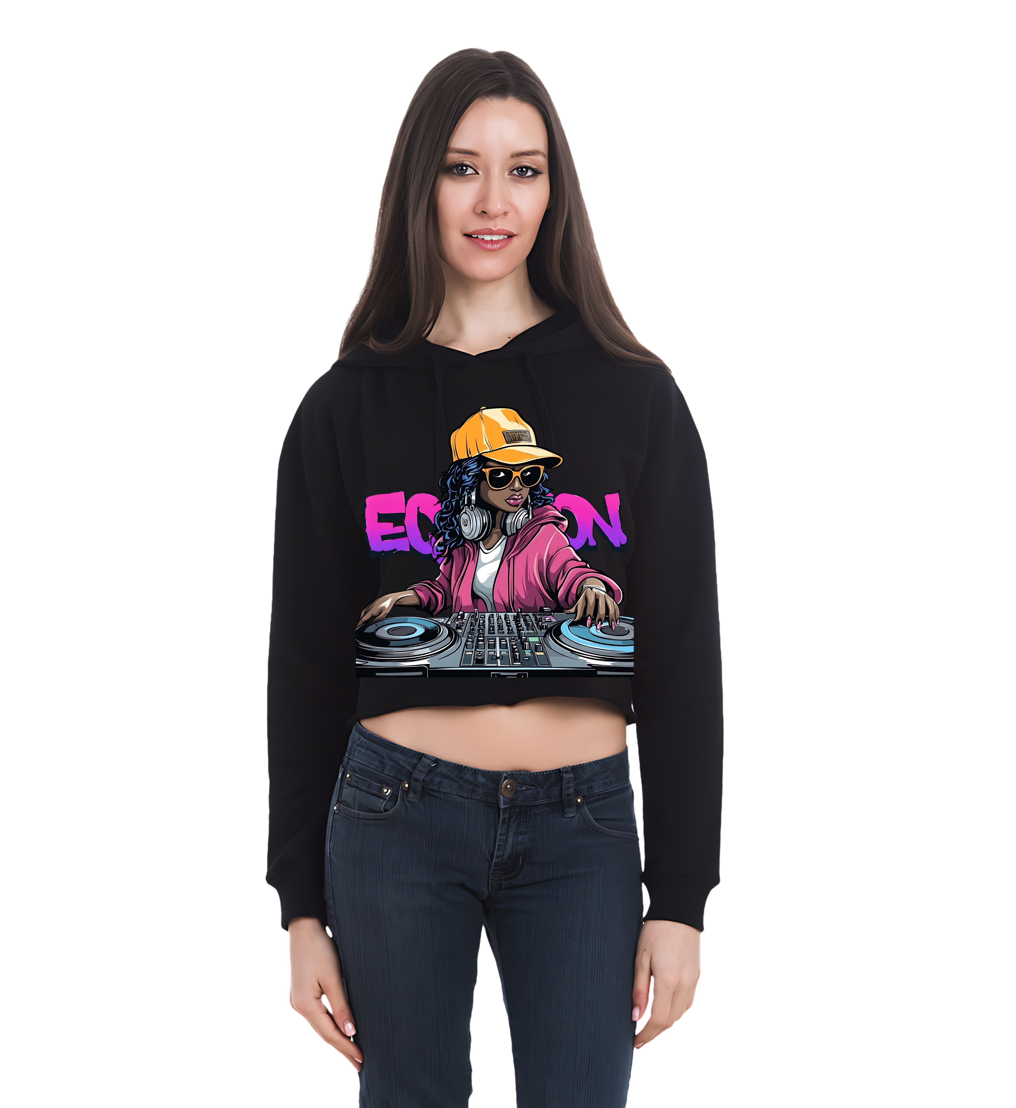 EQUATION FEMALE DJ06 CROP TOP HOODIES