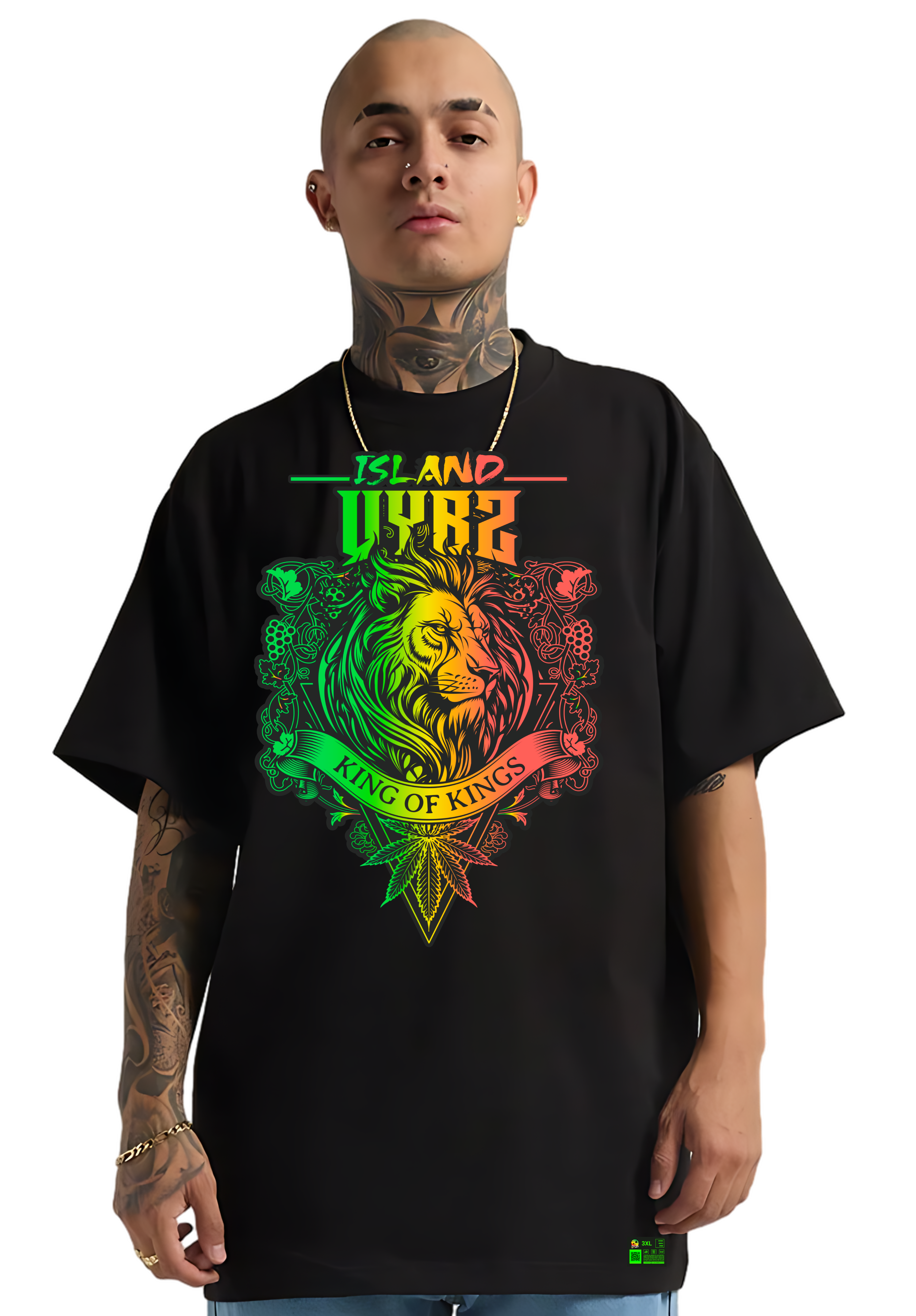 ISLAND VYBZ KING of KINGS LION SHORT SLEEVE TEES