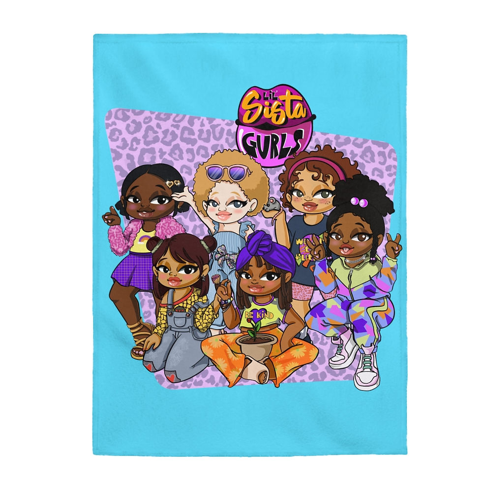 Miniaturbild: Lil Sista Gurls Velveteen Plush Blanket