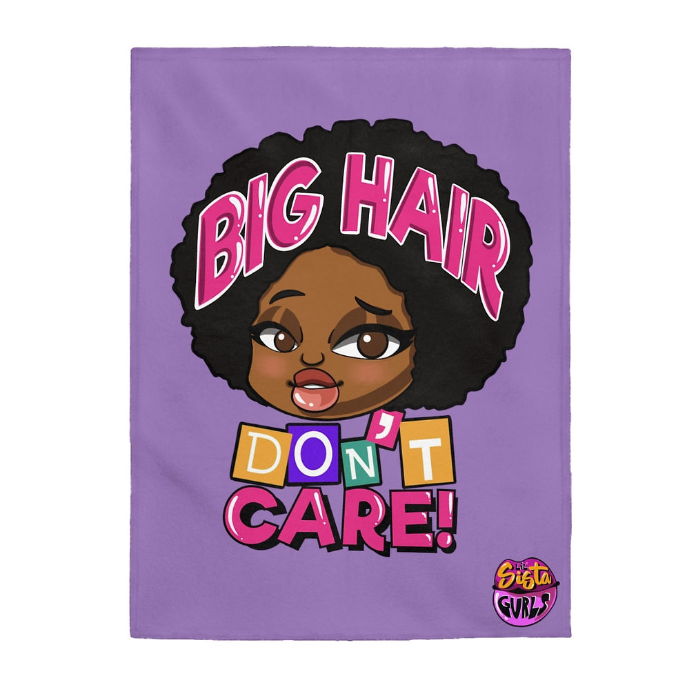 Thumbnail: Big Hair Don’t Care Velveteen Plush Blanket