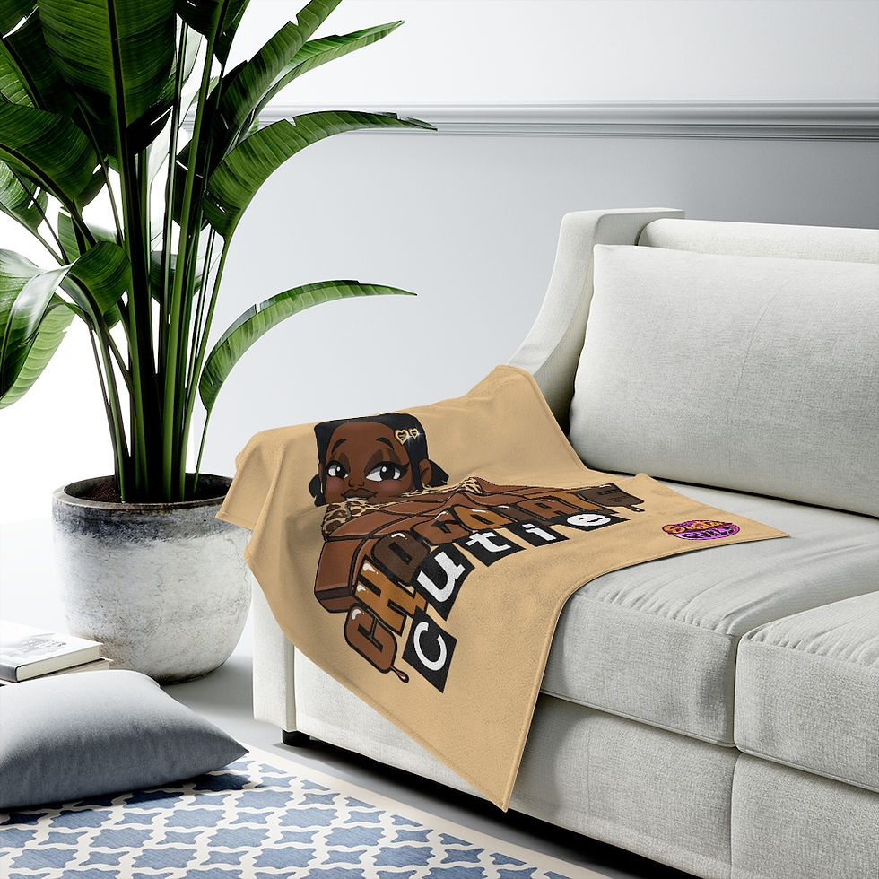 Thumbnail: Chocolate Cutie Velveteen Plush Blanket