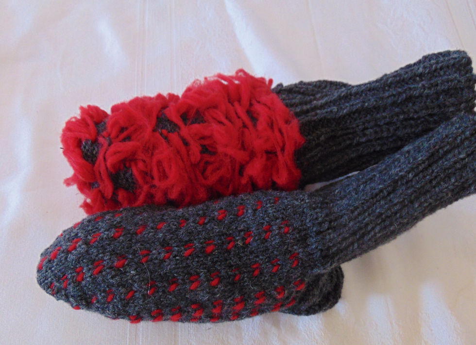 Thrummed Socks Detail