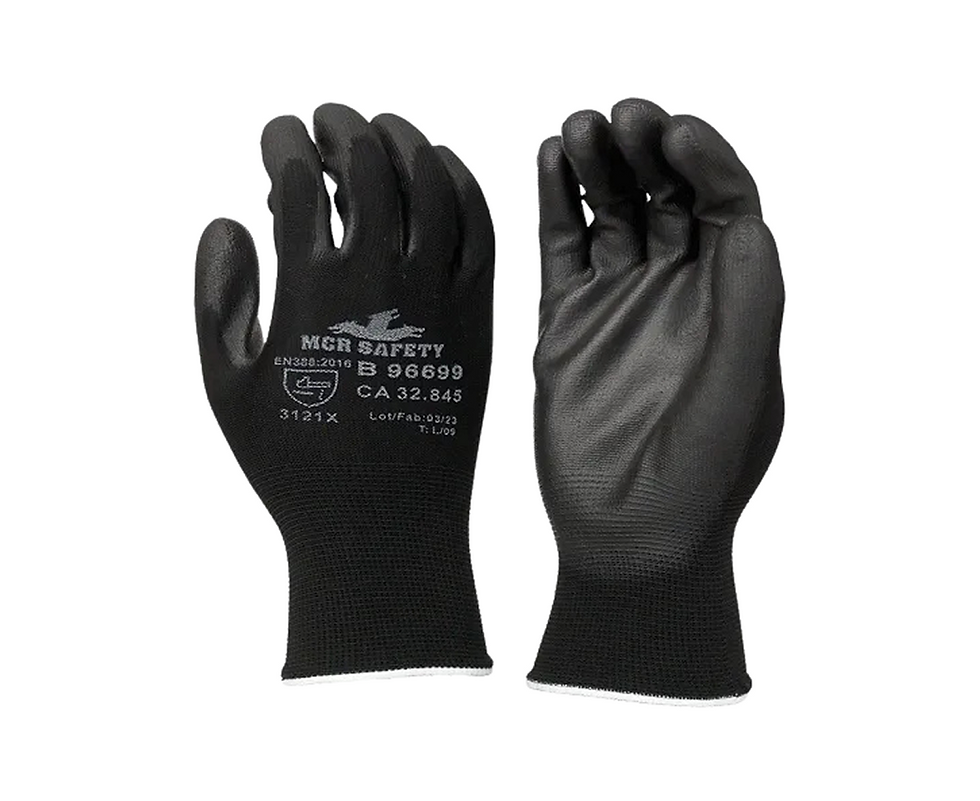 LUVA POLY PU BLACK - MCR SAFETY