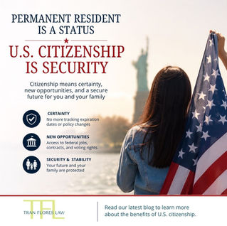 Permanent Resident Is a Status. U.S. Citizenship Is Security