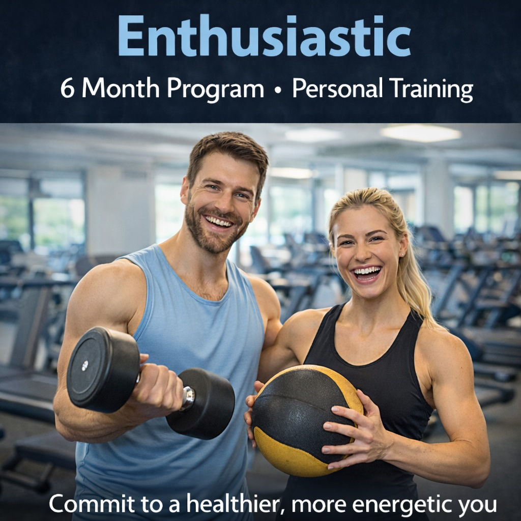 Enthusiastic (2x, 3x, or 4x/wk) 6 Months