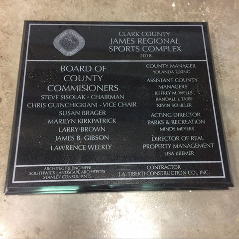 All polished, Jet black granite laser etched plaque