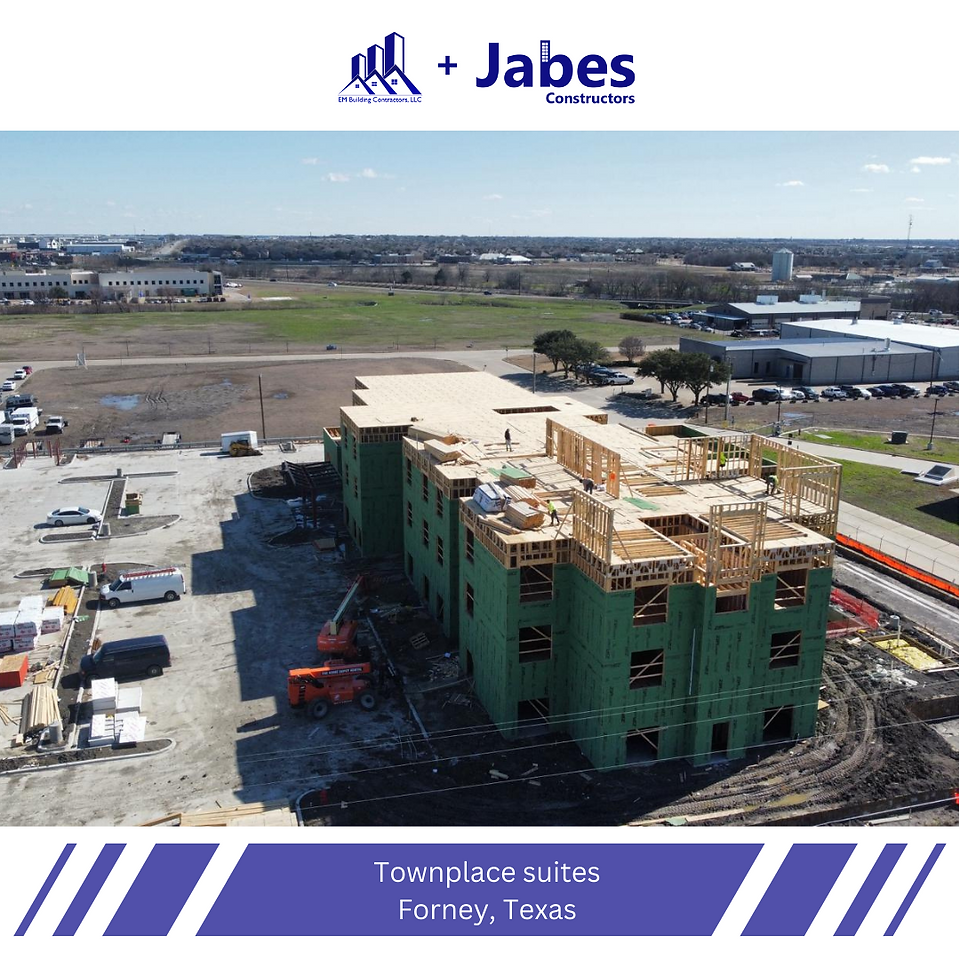 Townplace suites - Forney - Wood Framing - Jabes Constructors - EM Building Contractors