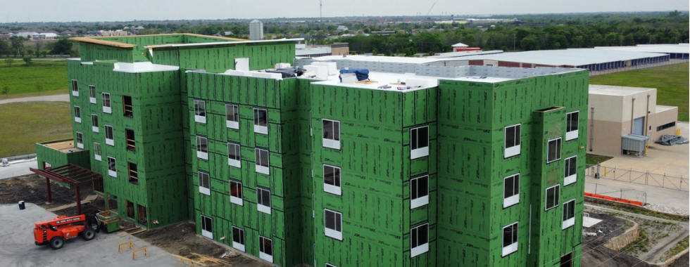 Townplace suites, Forney, Jabes Constructors, Wood framing