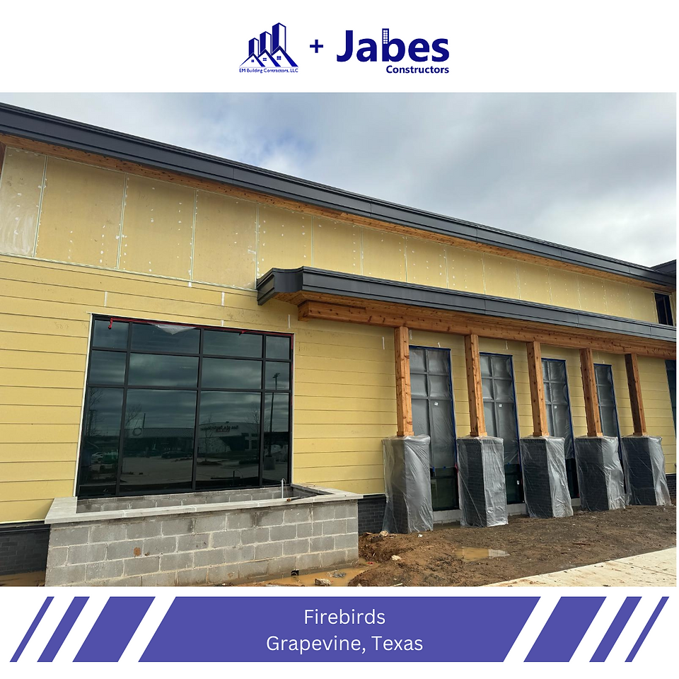 Firebirds, Grapevine - Jabes Constructors - EM Building Contractors - Wood framing