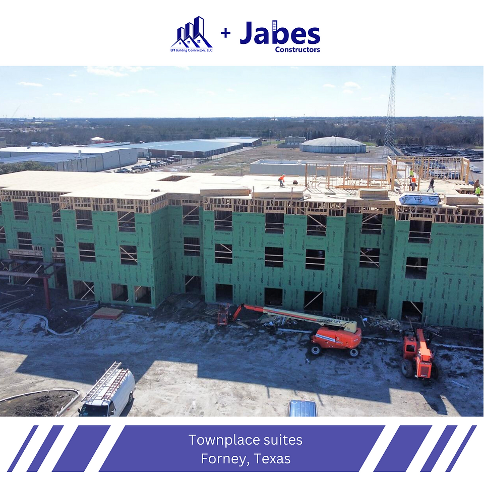 Townplace suites - Forney - Wood Framing - Jabes Constructors - EM Building Contractors