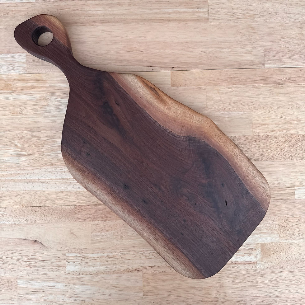 Thumbnail: Live Edge Black Walnut Charcuterie Board W/ Handle
