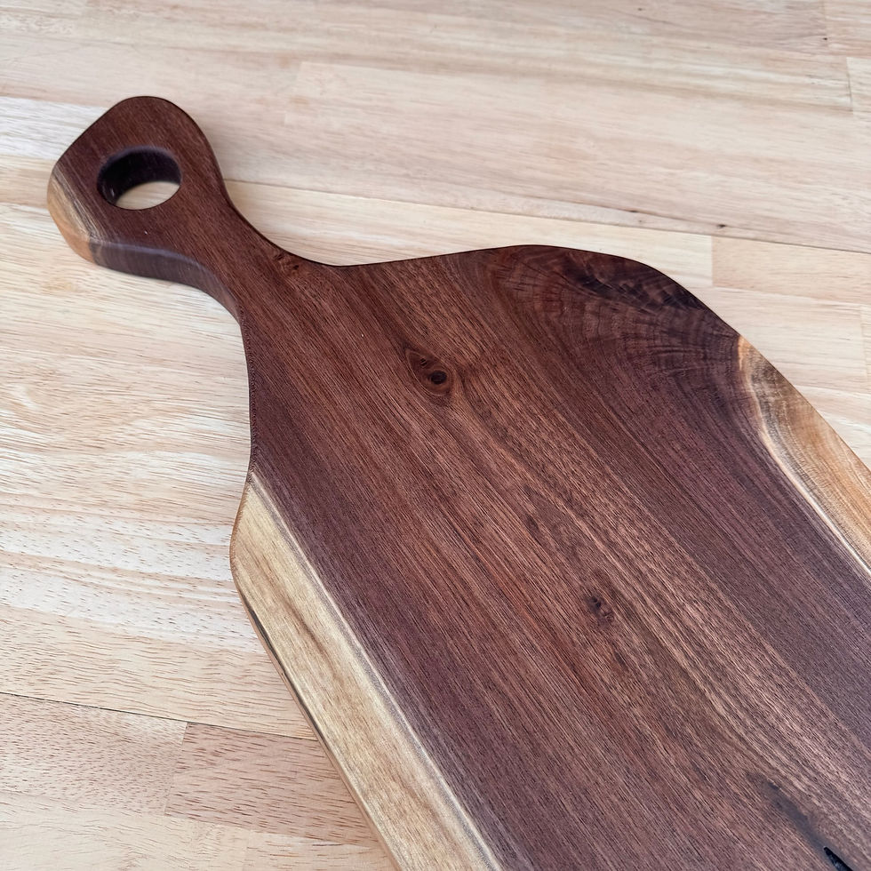 Thumbnail: Live Edge Black Walnut Charcuterie Board W/ Handle