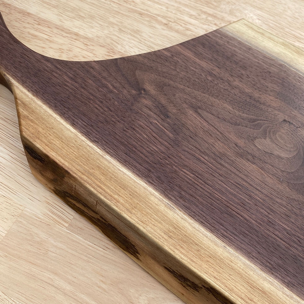 Thumbnail: Live Edge Black Walnut Charcuterie Board w/ Handle