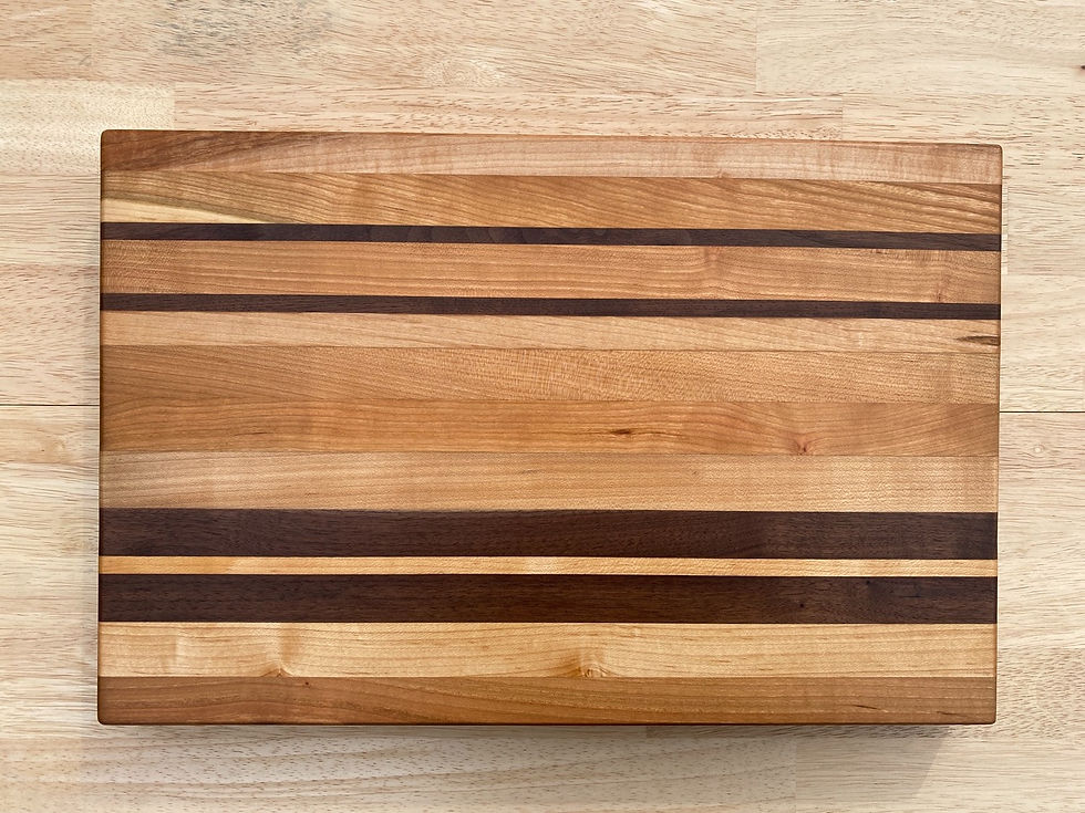 Thumbnail: Double Sided Cutting Board with Handles, Edge Grain, 19x13x1.5"