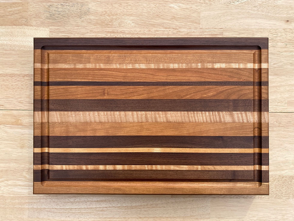 Thumbnail: Cutting Board with Juice Groove and Handles, Edge Grain, 19x13x1.5"