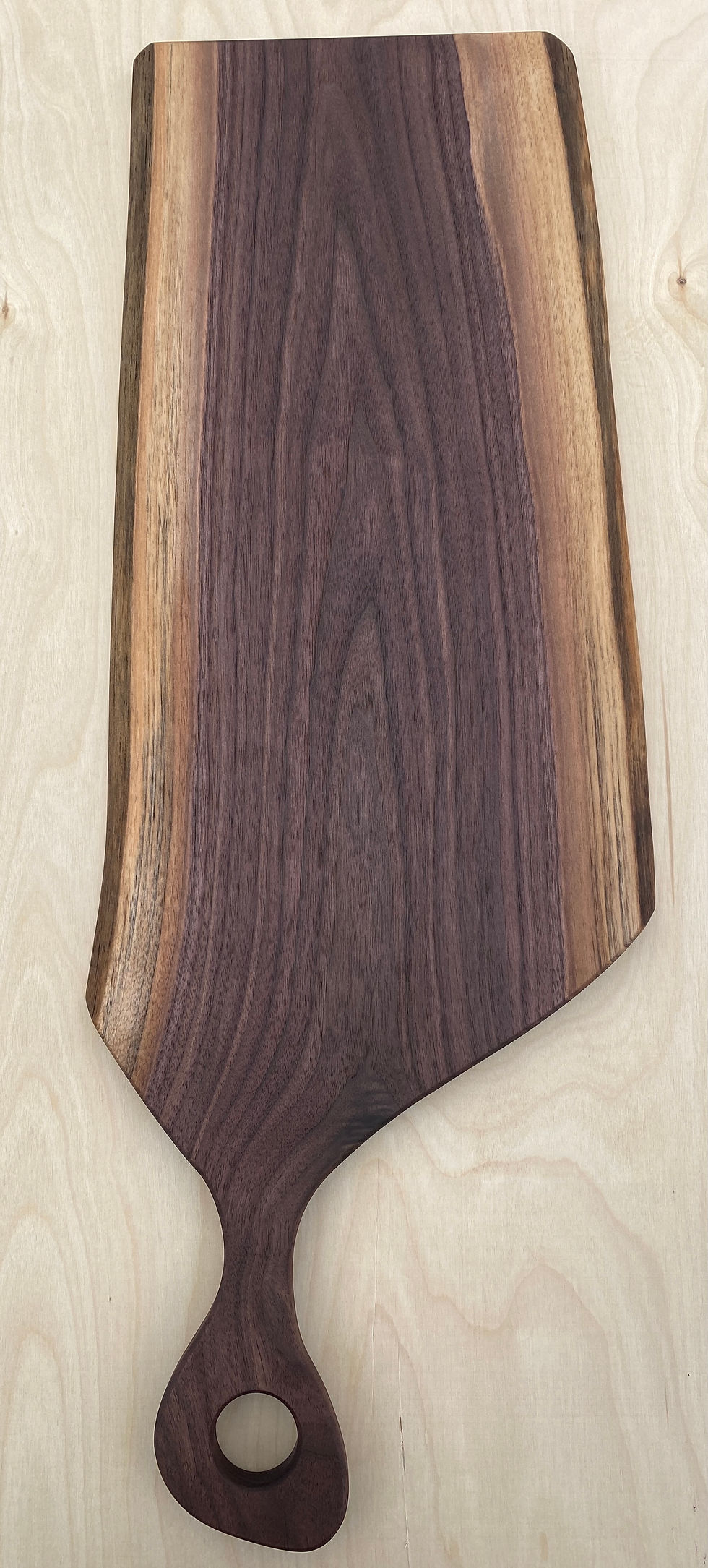 Thumbnail: Live Edge Black Walnut Charcuterie Board With Handle
