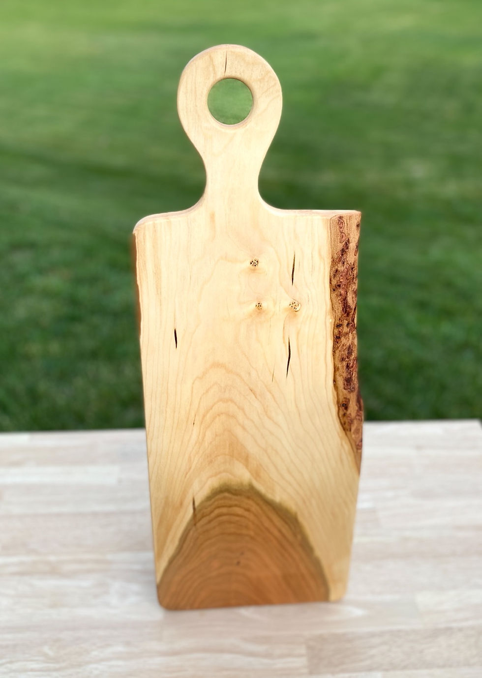 Thumbnail: Live Edge Cherry Charcuterie Board With Handle