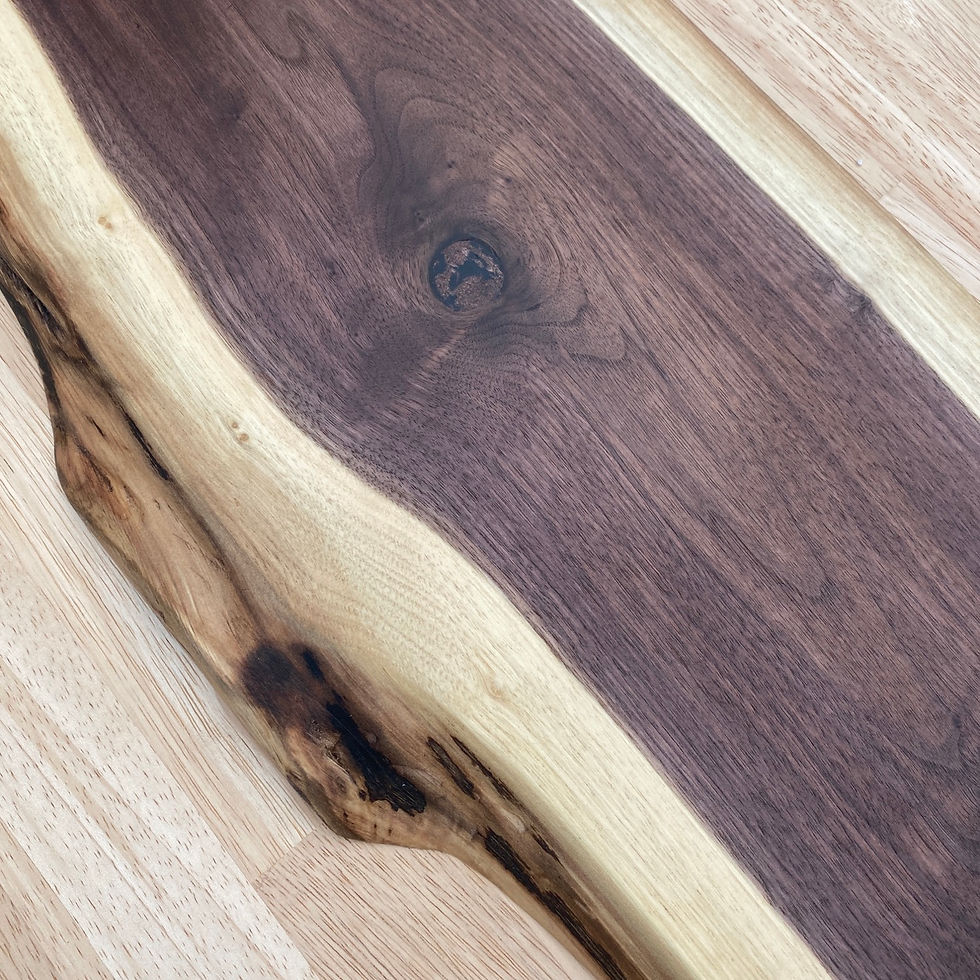 Thumbnail: Large Live Edge Black Walnut Charcuterie Board w/ Handle