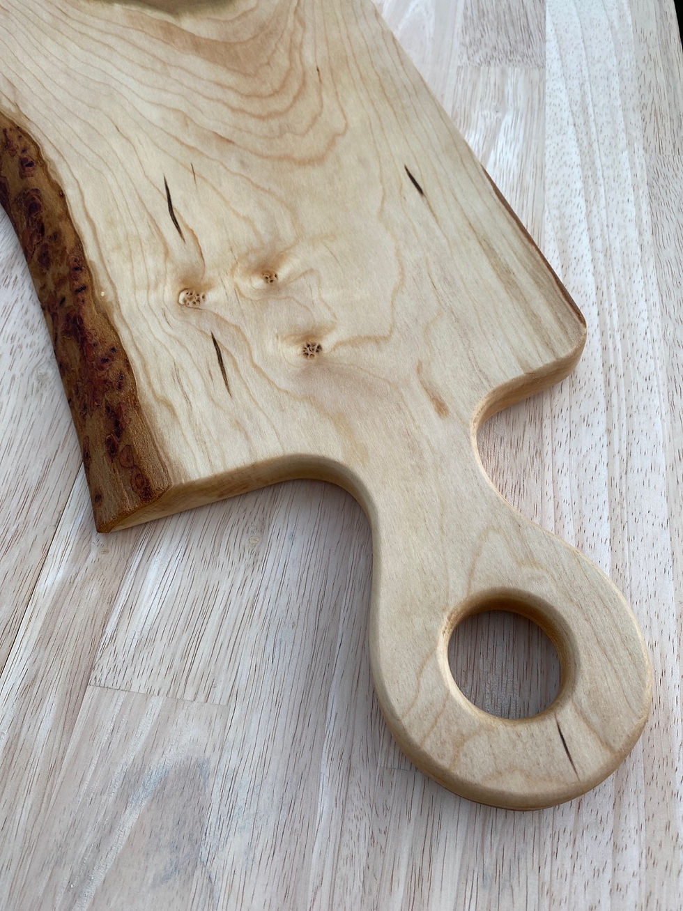 Thumbnail: Live Edge Cherry Charcuterie Board With Handle
