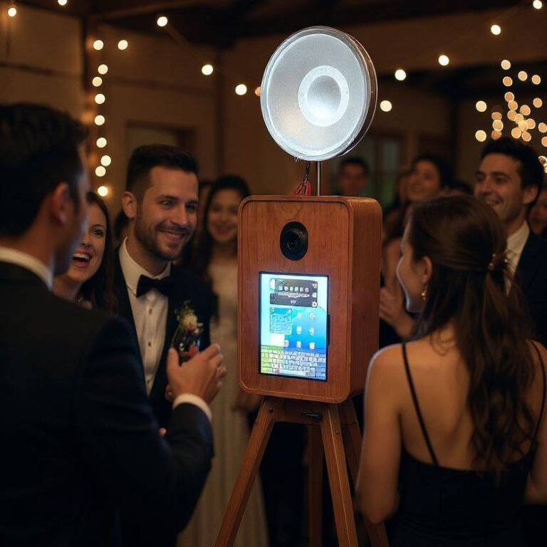 Elegant photo booth rental setup featuring GetSnapped's Timeless Booth for Detroit events