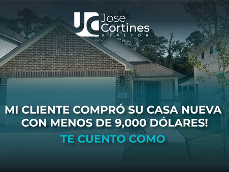 Mi cliente compró su casa NUEVA en Houston con menos de 9,000 dólares