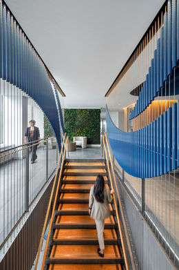 Central Staircase Brand Installation